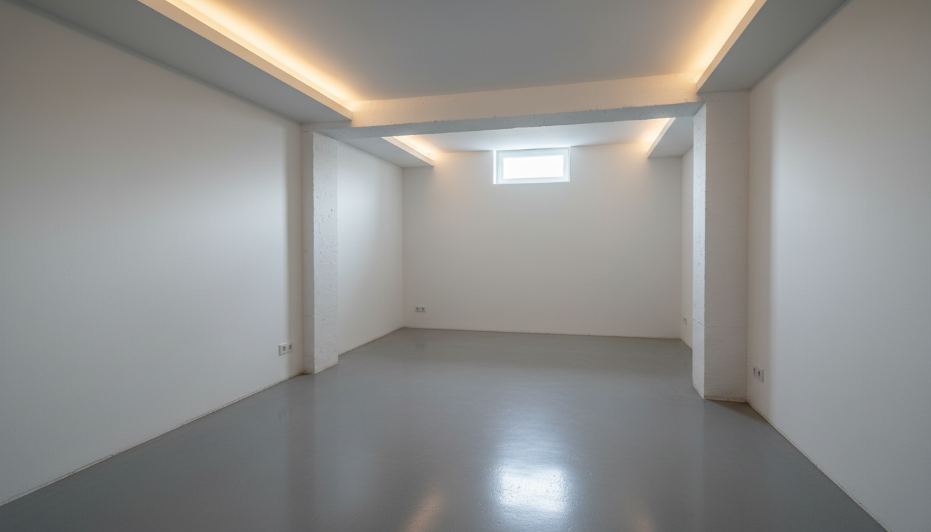 Trockengelegter Keller nach Sanierung